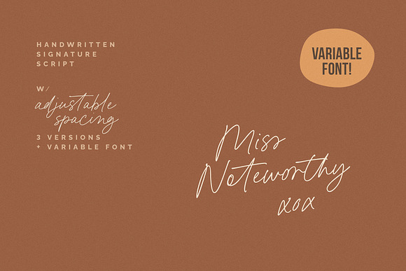 Handwritten Signature Script Font Miss Noteworthy | Creative Market