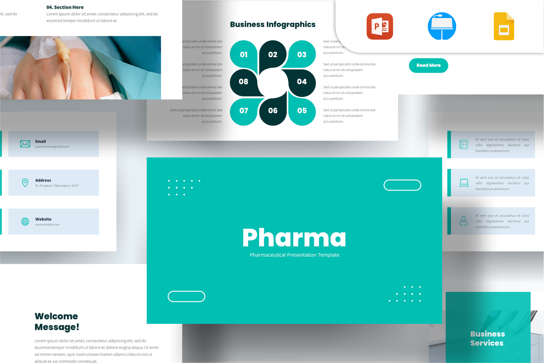 Pharmaceutical Medical Pitch Deck | Presentation Templates ~ Creative ...