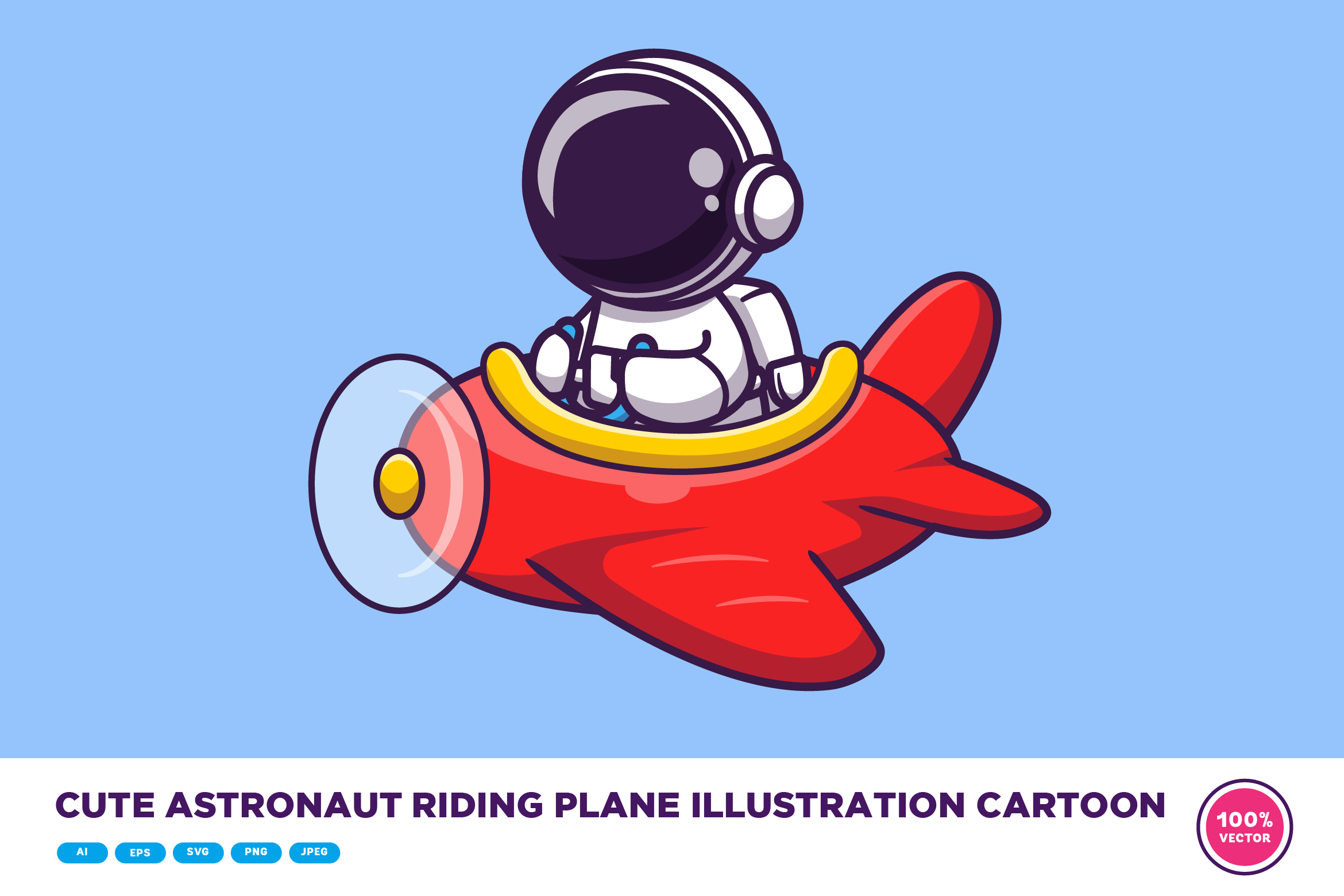 Cute Astronaut Riding a Spaceship Svg Png Cute Astronaut Svg 