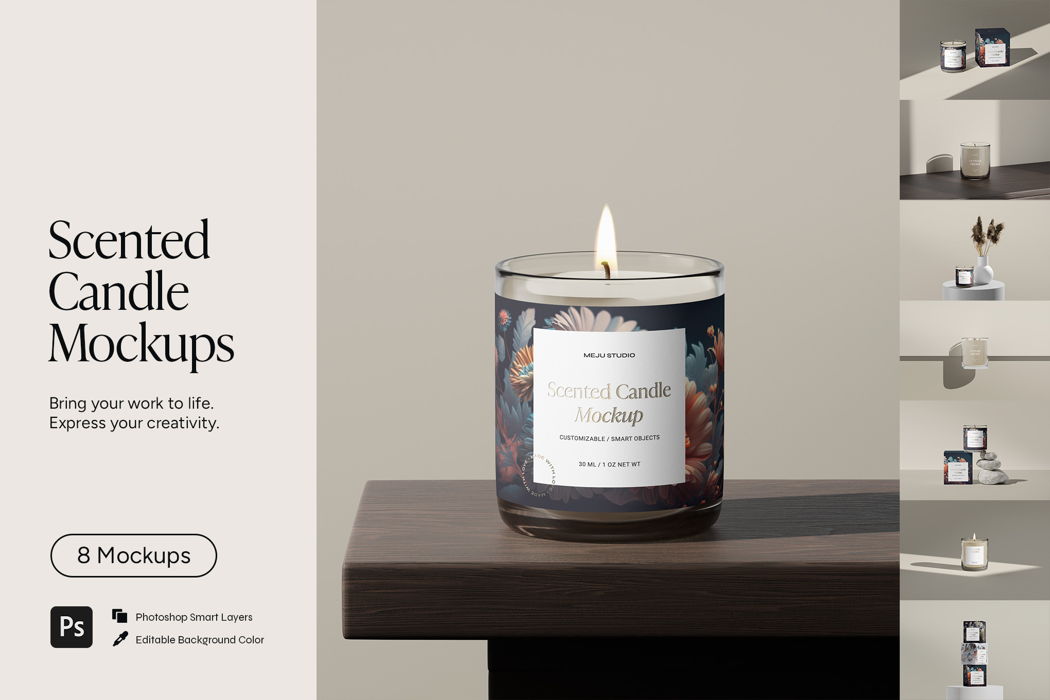 Glass Candle Mockup Bundle | Packaging Mockups ~ Creative Market