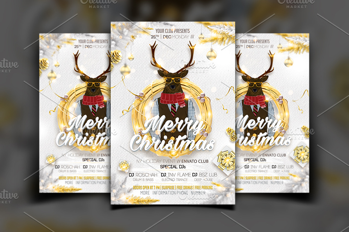 Christmas Flyer Template | Flyer Templates ~ Creative Market