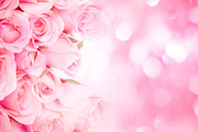 Sweet pink rose background | Nature Stock Photos ~ Creative Market