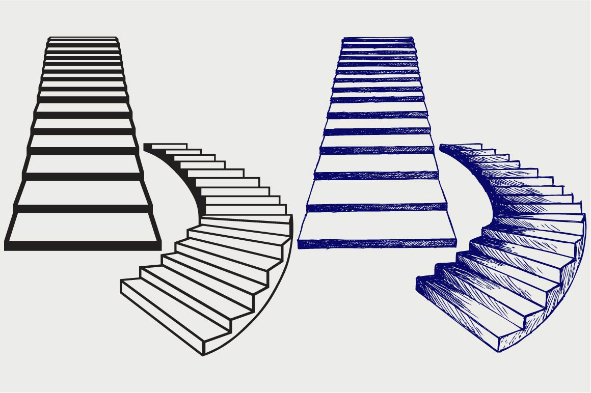 Staircase Svg Pre Designed Illustrator Graphics Creative Market