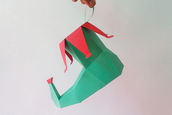 Diy Elf Shoe 3d Papercraft Creative Templates Creative Market