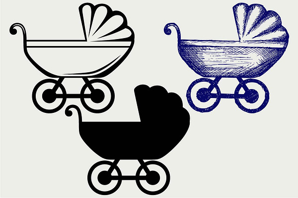 Download Baby Carriage Svg Pre Designed Illustrator Graphics Creative Market PSD Mockup Templates