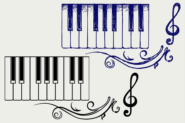 Piano Keys Svg Pre Designed Illustrator Graphics Creative Market