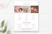 Newborn Photo Pricing Template | Flyer Templates ~ Creative Market