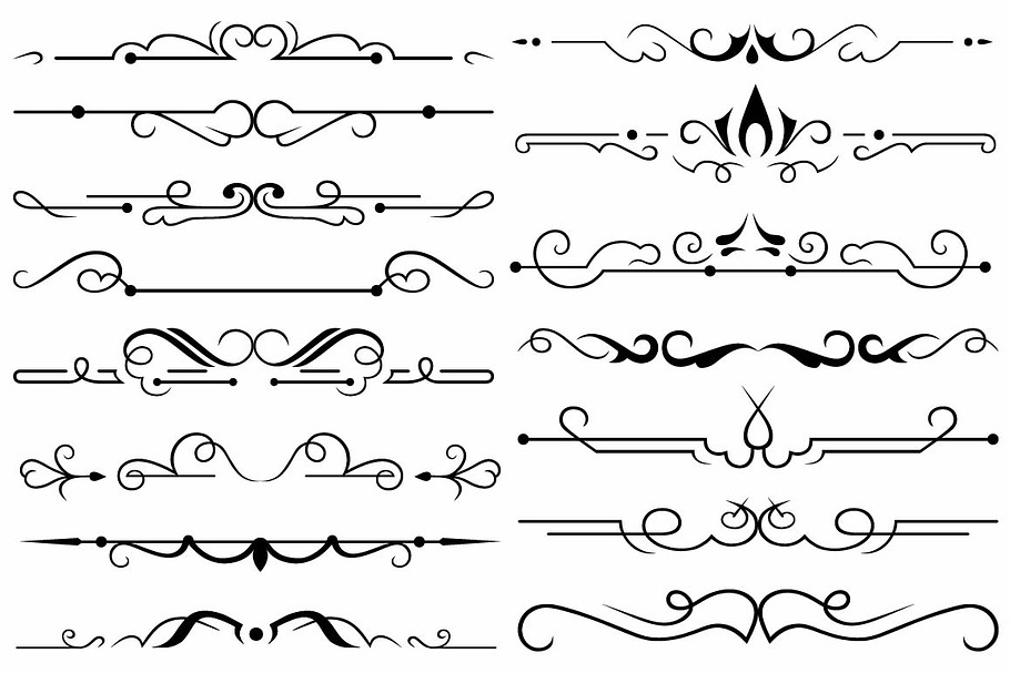 Vector set ornaments 19 | Pre-Designed Illustrator Graphics ~ Creative ...