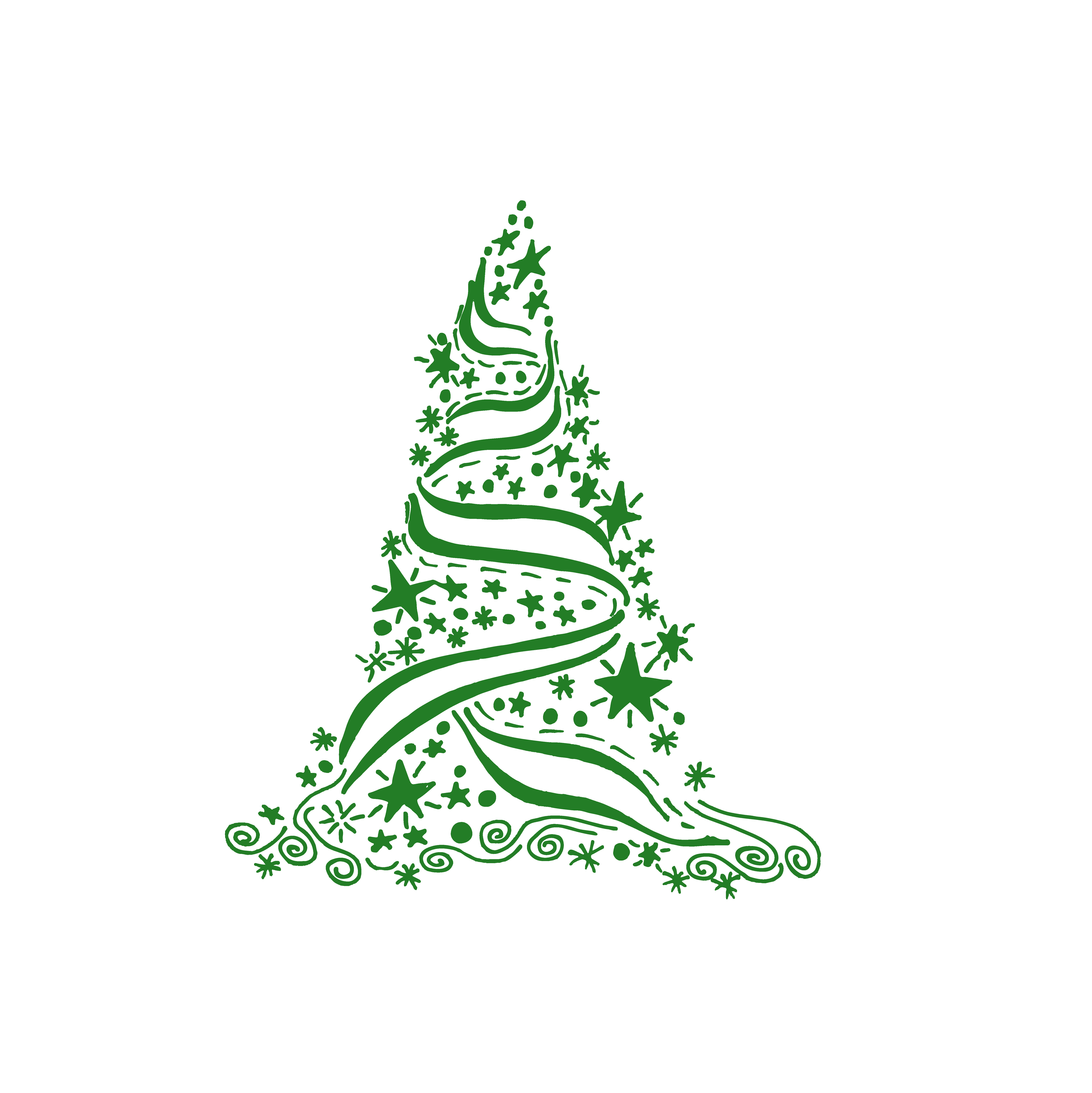 Christmas tree, sketch | Illustrator Graphics ~ Creative Market