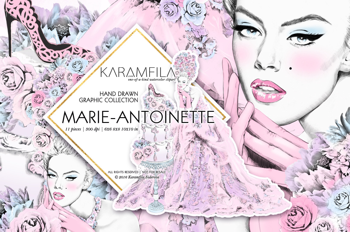 Marie-Antoinette Clipart | Illustrations ~ Creative Market