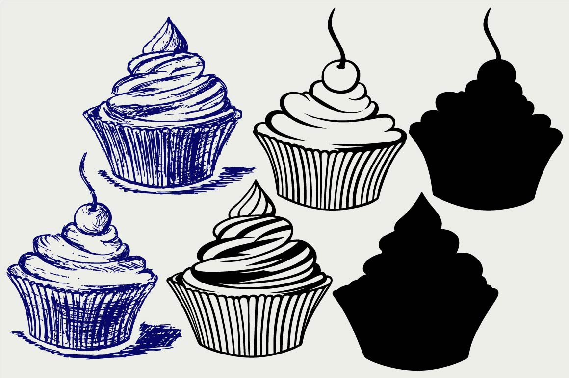 Download Cute Cupcake Svg Pre Designed Illustrator Graphics Creative Market