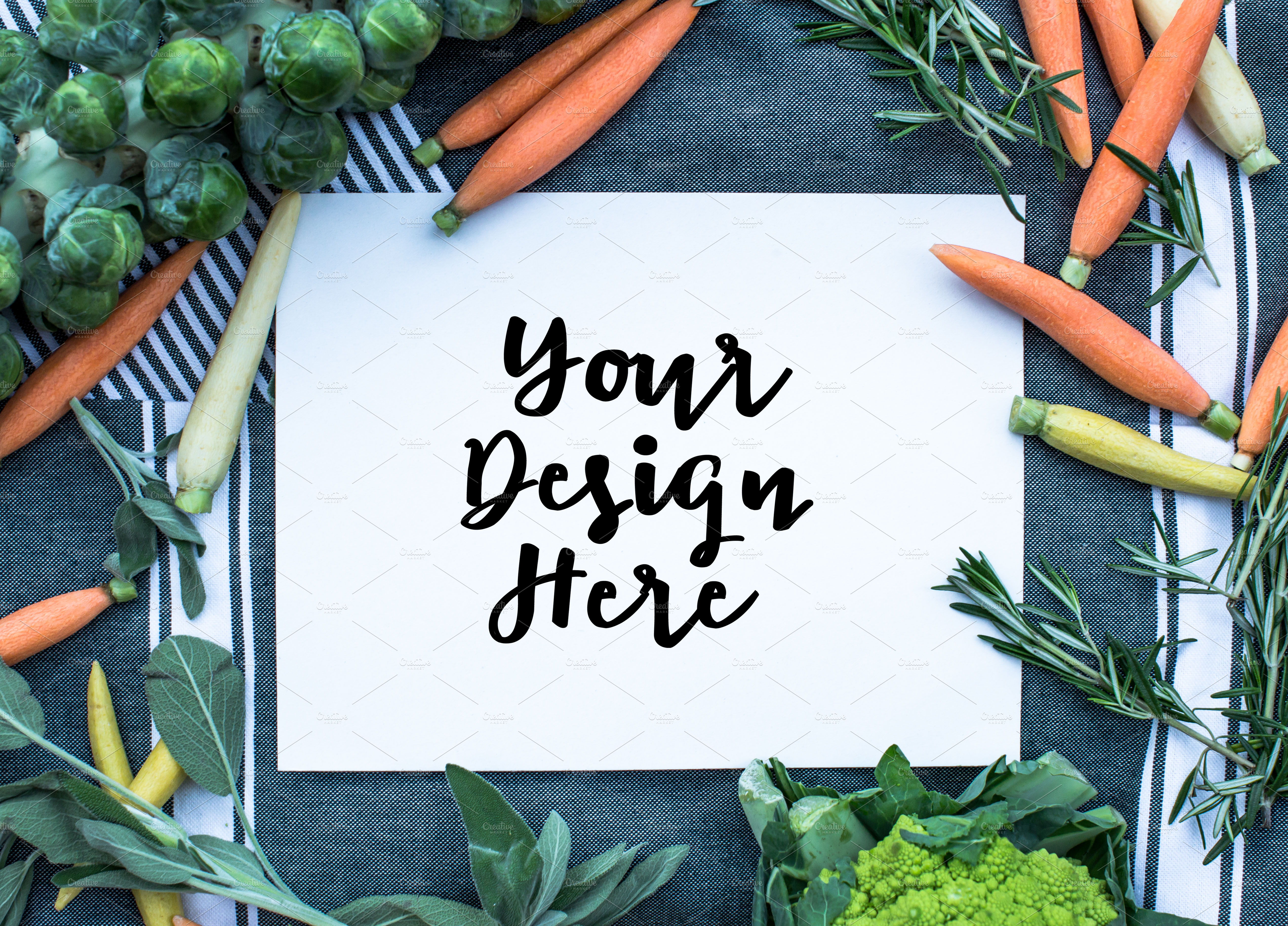 Download Vegetable Mockup Creative Photoshop Templates Creative Market