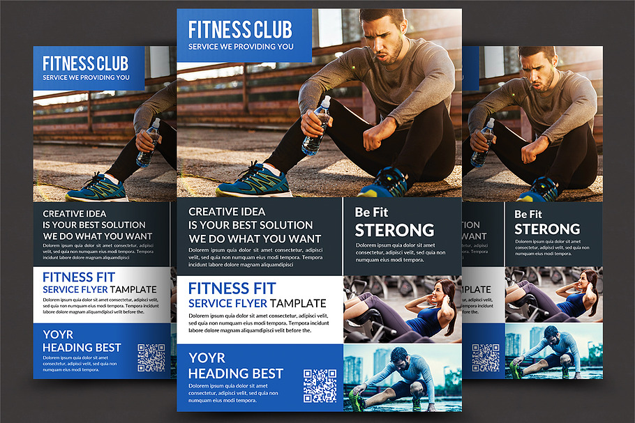 Fitness Flyer Gym Flyer Creative Photoshop Templates Creative Market