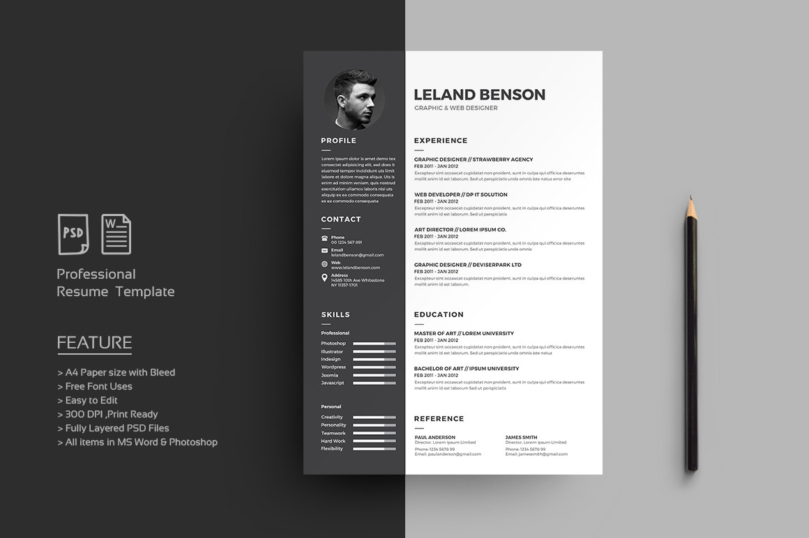 Resume/CV | Resume Templates ~ Creative Market