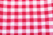 Red and white checkered fabric background | Arts & Entertainment Stock