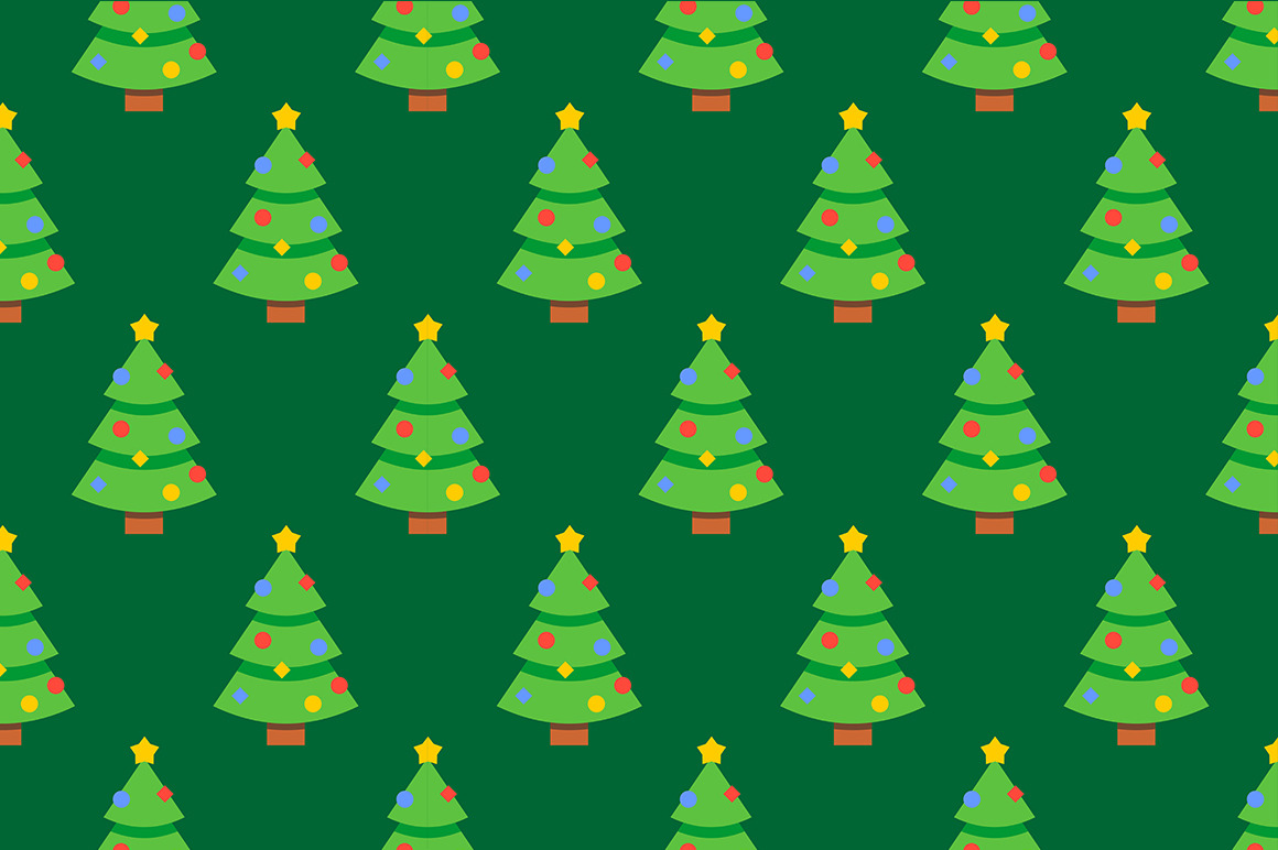 Seamless christmas tree pattern | Illustrator Graphics ~ Creative Market