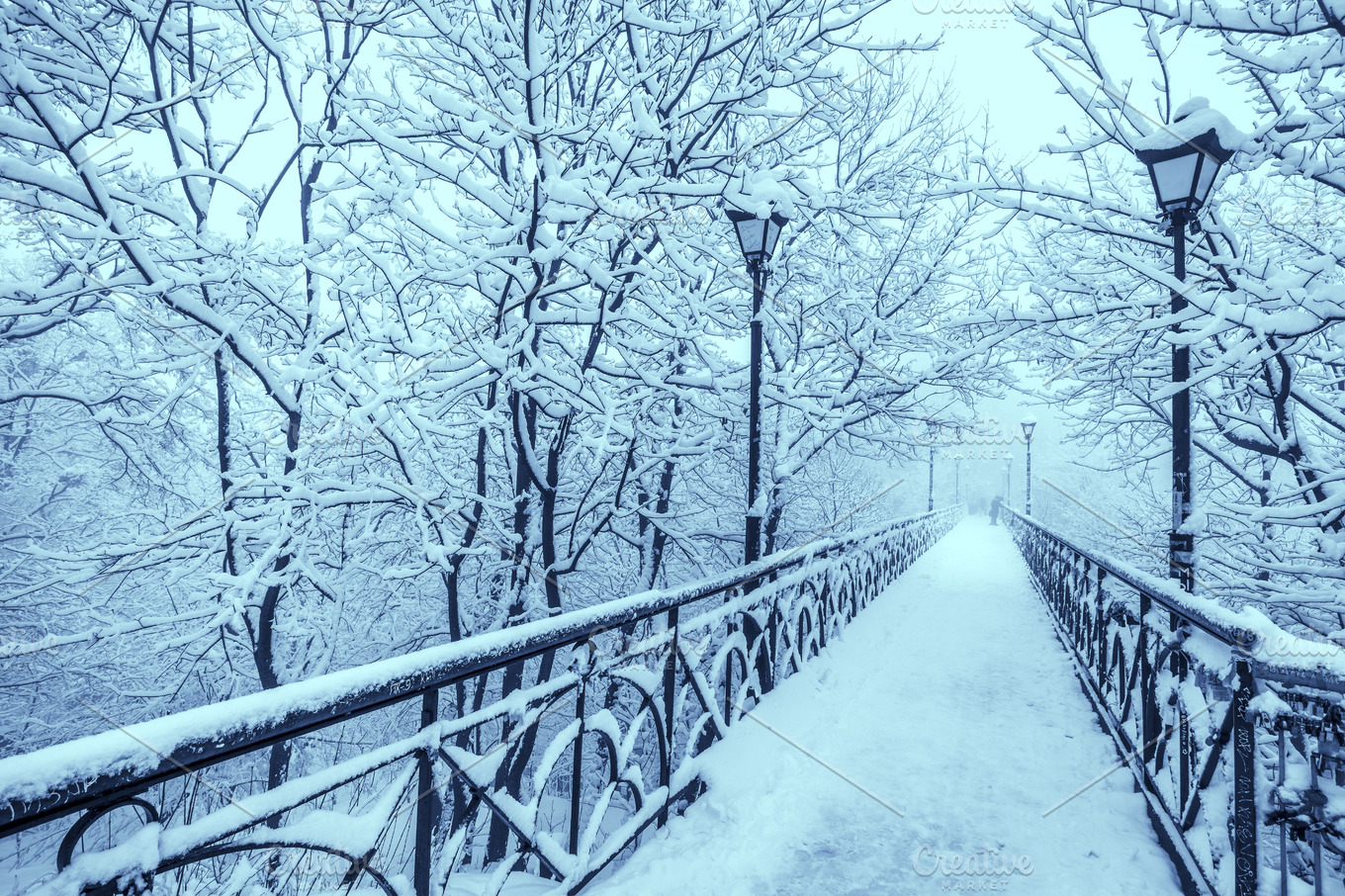 Lovers Bridge in Kiev. | Nature Stock Photos ~ Creative Market