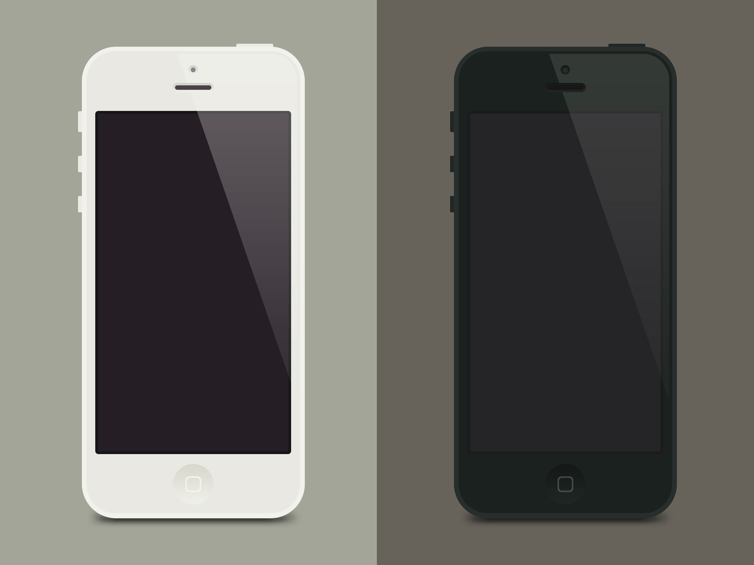 iPhone5 Flat Template | iPhone Mockups ~ Creative Market