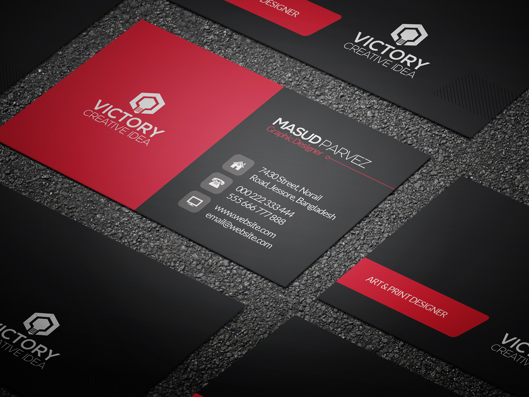 Aorza Corporate Business Card | Business Card Templates ~ Creative Market