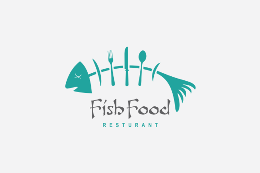 fish food restaurant logo creative illustrator templates creative market fish food restaurant logo creative