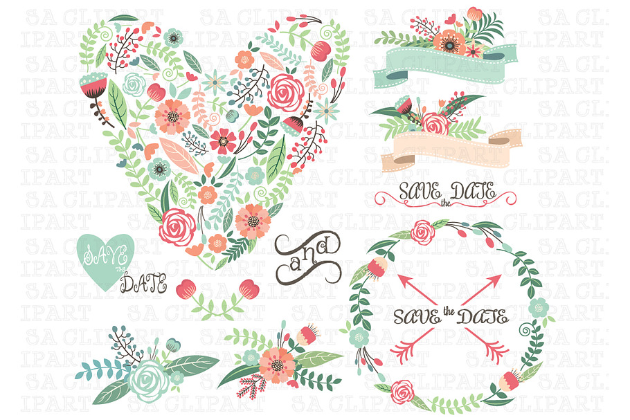 Wedding Clipart | Custom-Designed Illustrations ~ Creative Market