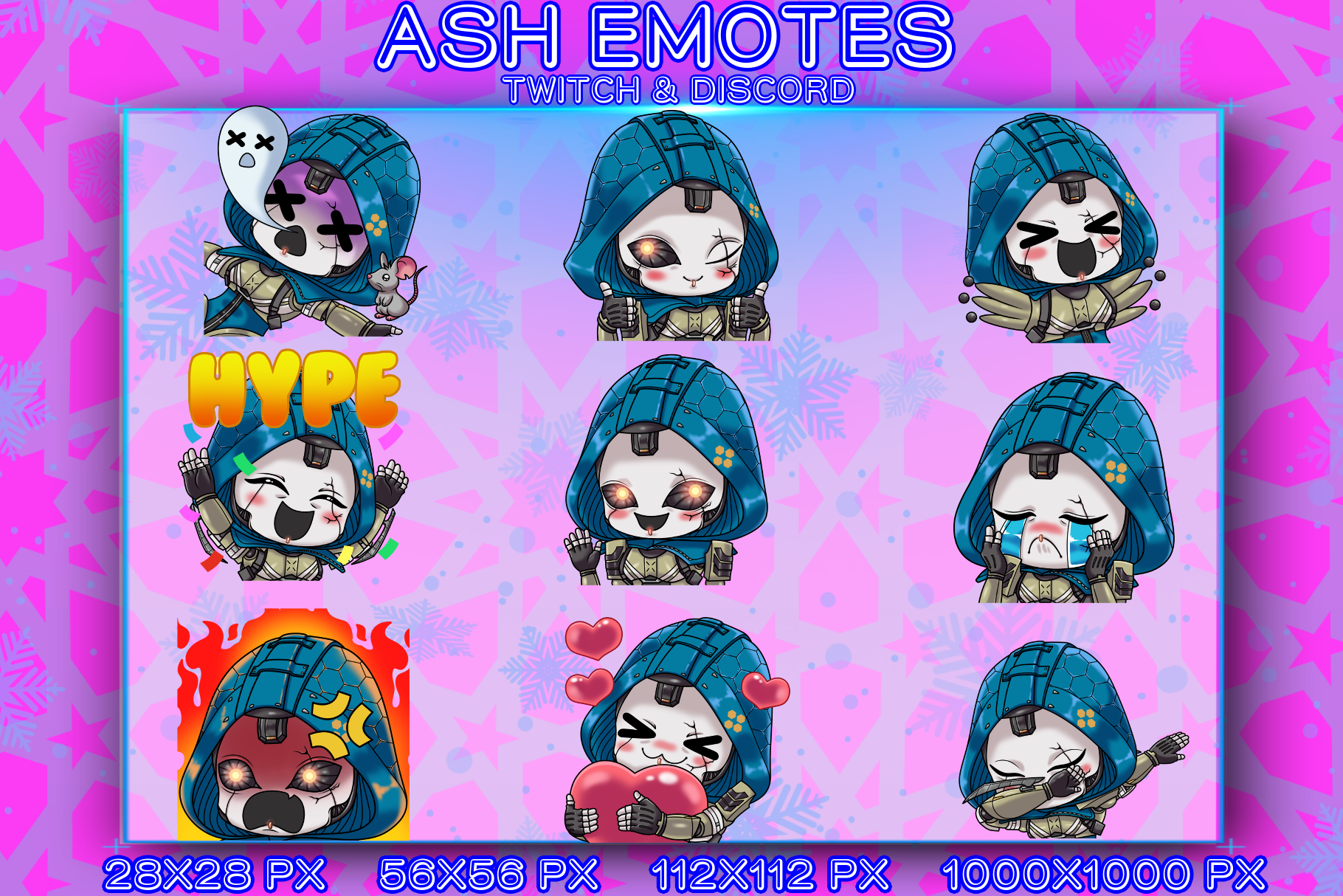 Apex Legend Ash Emotes Object Illustrations Creative Market