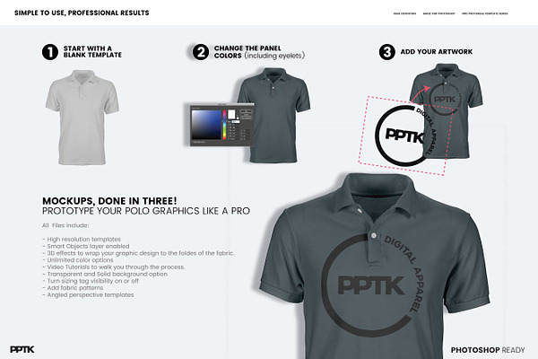 Download Men's Ghosted Polo Shirt Mockups | Creative Photoshop ...