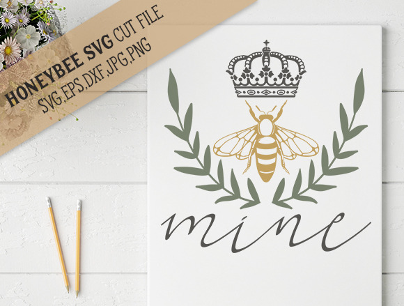 Bee Mine Laurel Pre Designed Illustrator Graphics Creative Market