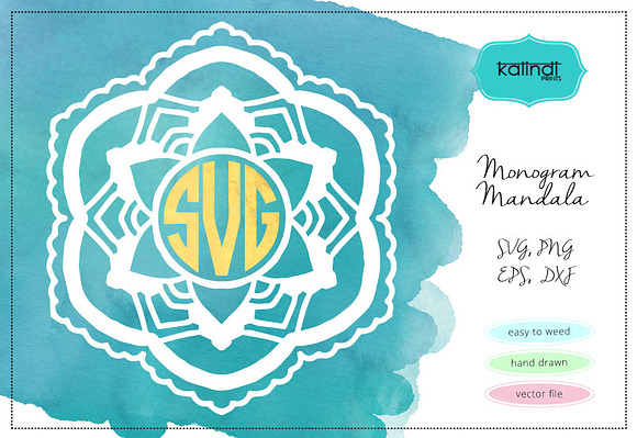 Download Mandala Monogram Frame Svg Pre Designed Illustrator Graphics Creative Market