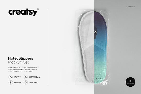 Hotel Slippers Mockup Set Creative Photoshop Templates Creative Market