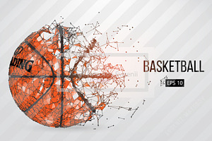 Silhouette of basketball ball NBA | Pre-Designed Illustrator Graphics