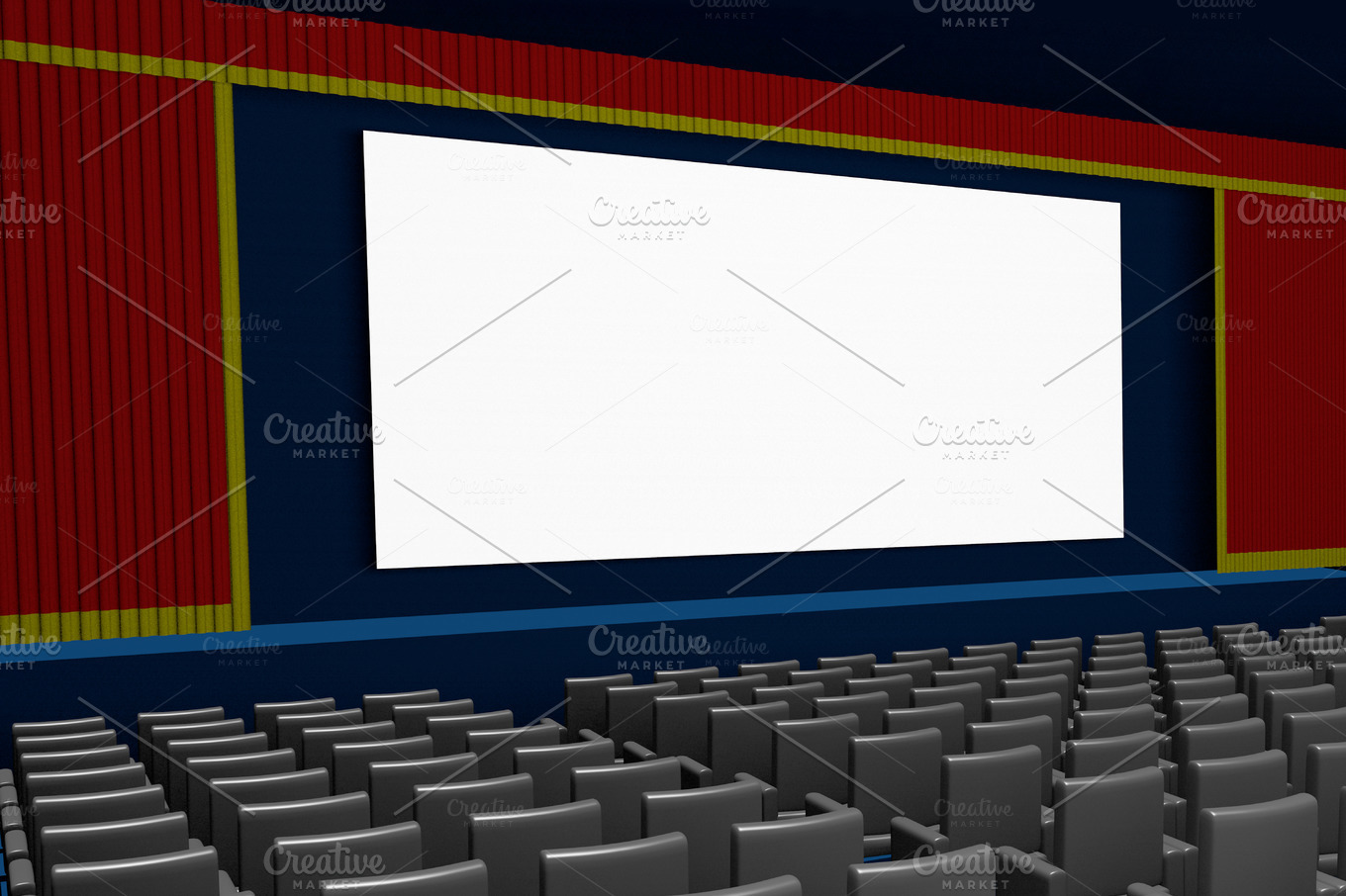 Download Movie Theater Blank Screen Creative Product Mockups Creative Market