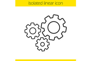 Cogwheels icon. Vector | Pre-Designed Illustrator Graphics ~ Creative