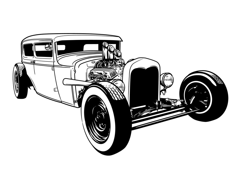 Download Hot Rod 7 Pre Designed Illustrator Graphics Creative Market