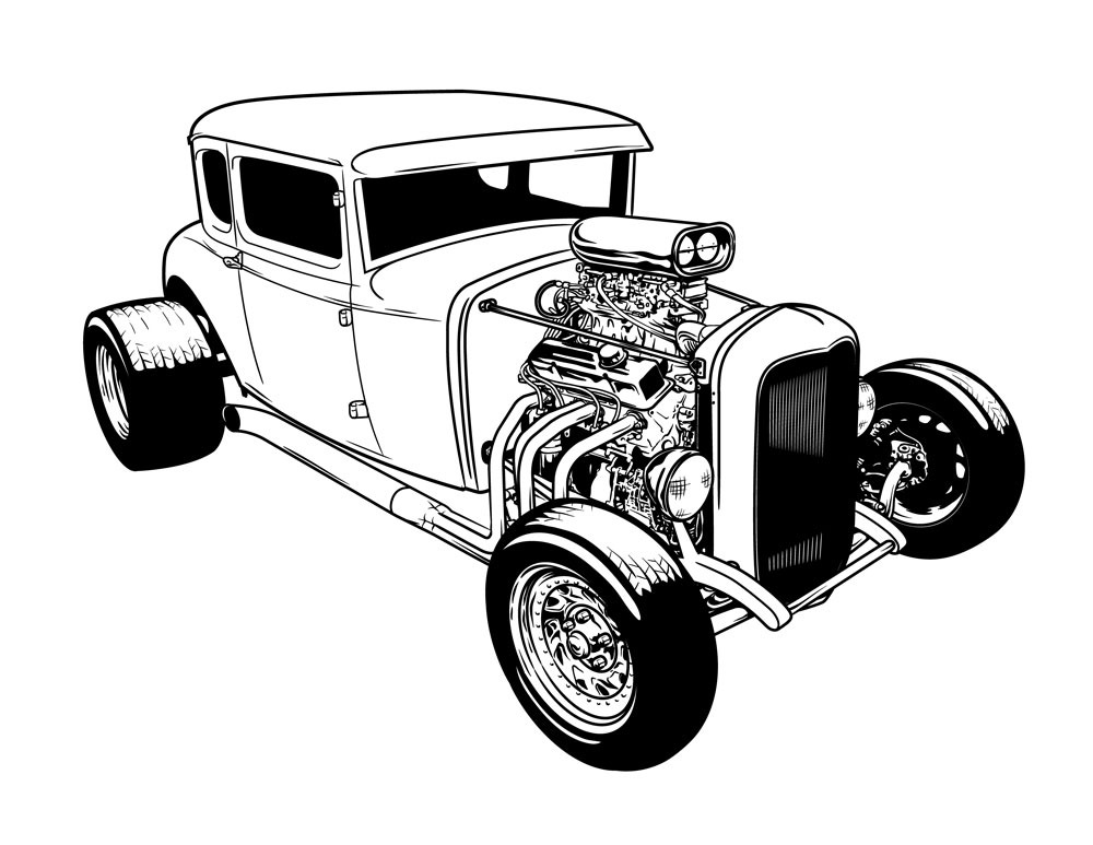 Hot Rod 2 | Illustrator Graphics ~ Creative Market