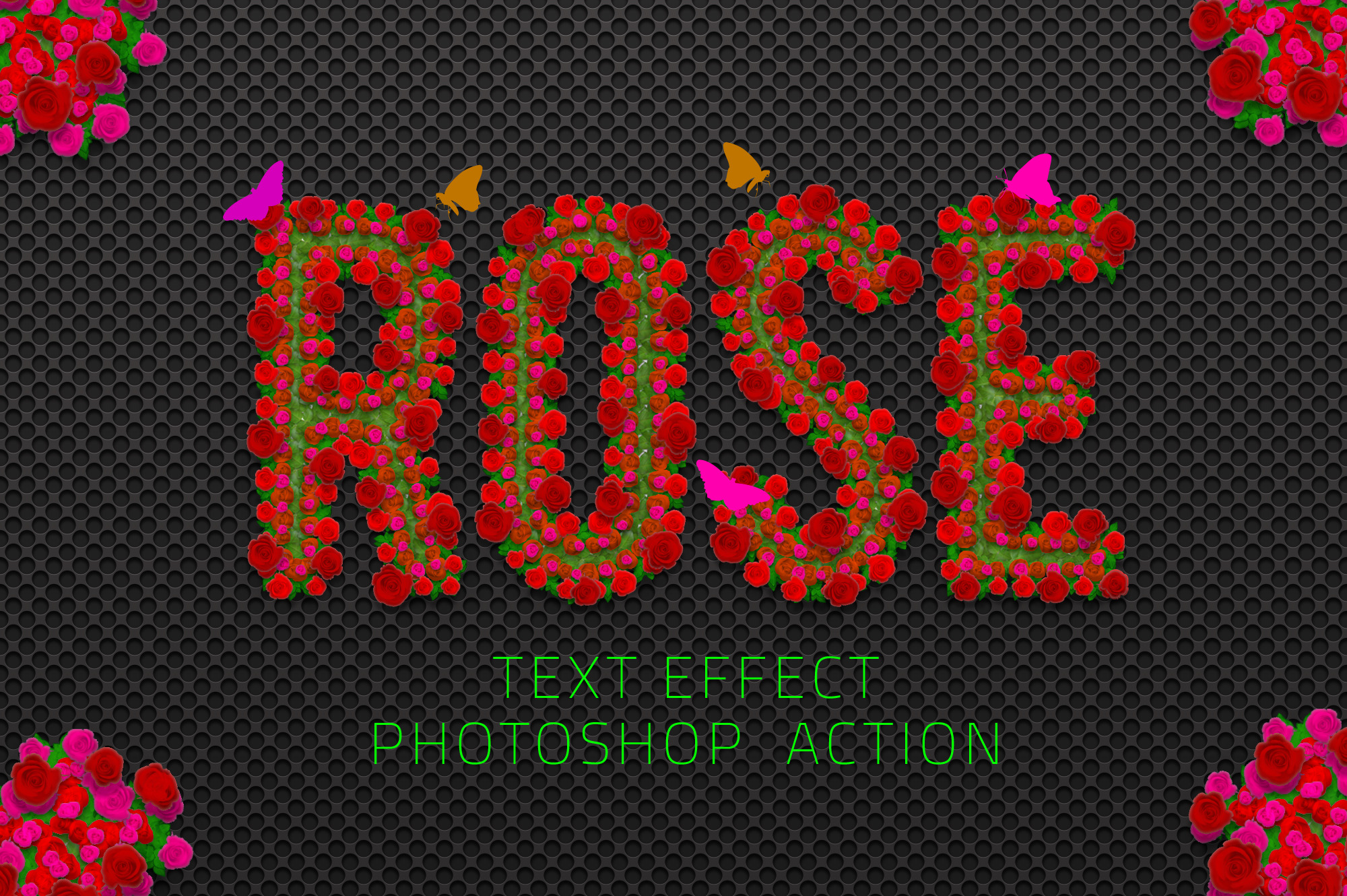 Rise effect. Rose Effect text. Text Effect Flower. Red Rose Effect Color.