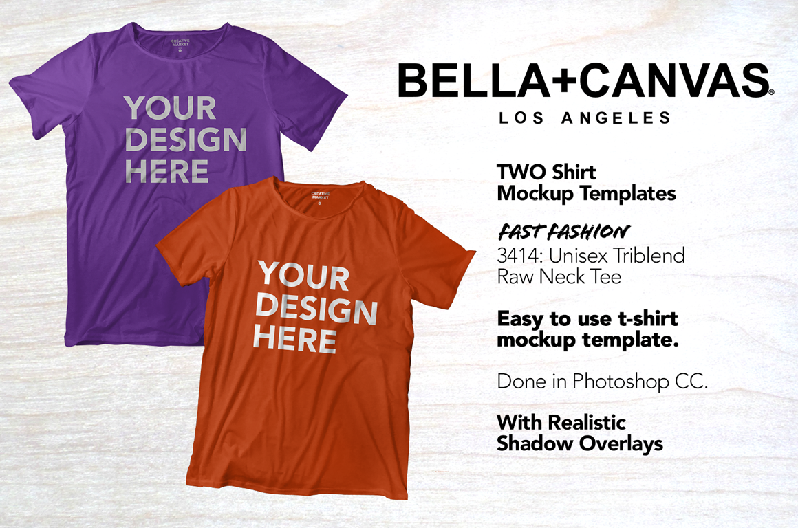 Bella Canvas Shirt Mockup 3414 Creative Photoshop Templates Creative Market