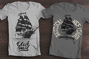 Hand drawing ship T-shirt Printing | Illustrations ~ Creative Market