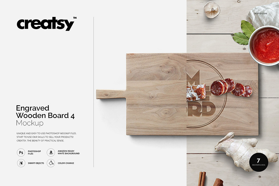 Download Glass Cutting Board 2 Shapes Mockup Creative Photoshop Templates Creative Market