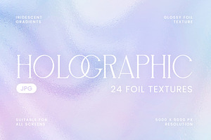 Holographic Glossy Foil Paper, Holographic Iridescent Foil Texture