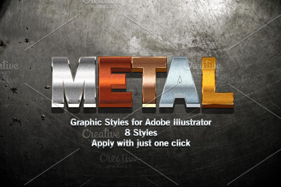 illustrator metal graphic styles download