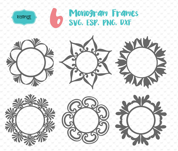 Download Monogram Frame Svg Pre Designed Illustrator Graphics Creative Market