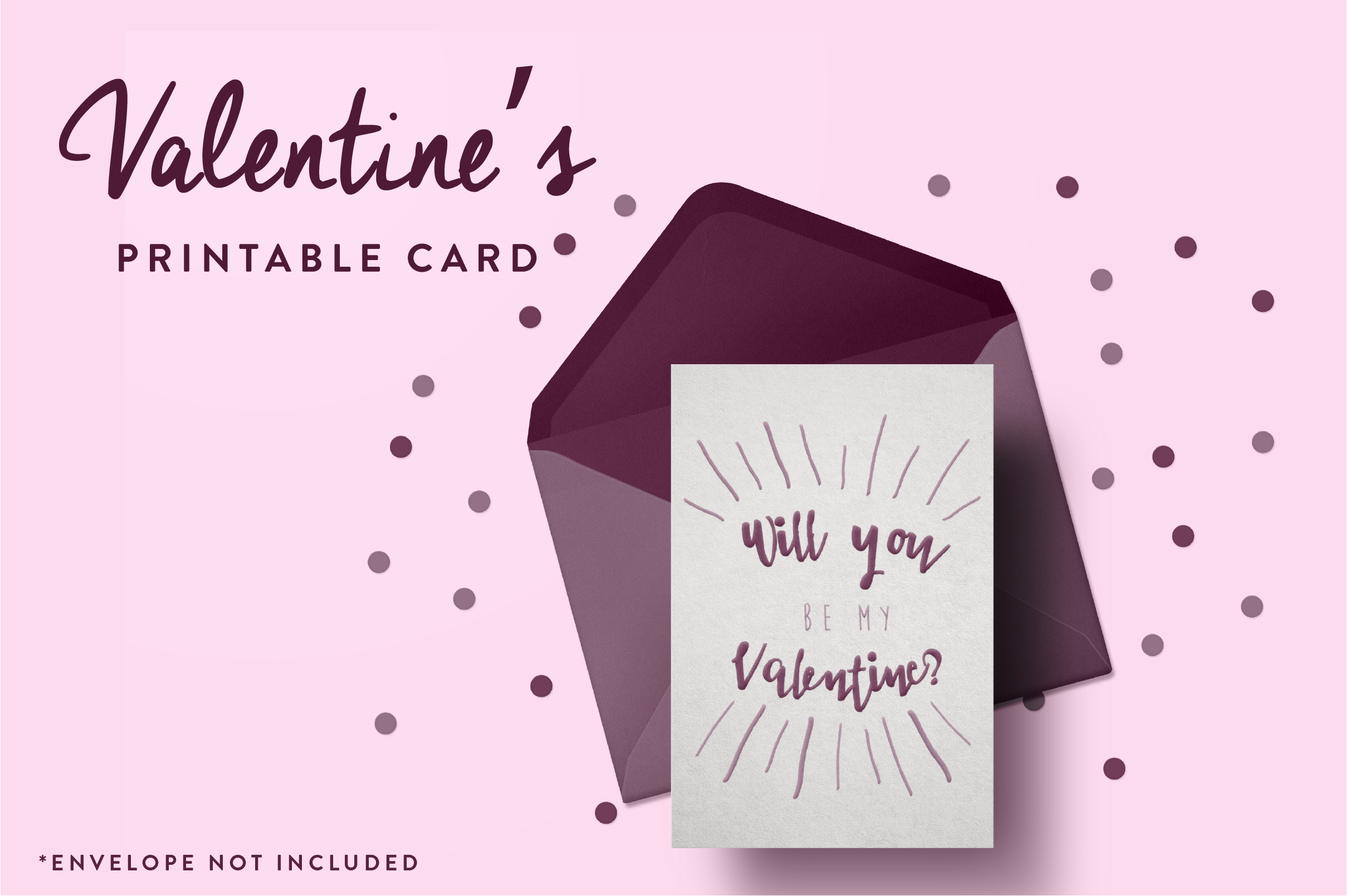 Will You Be My Valentine Printable Pre Designed Illustrator Graphics Creative Market