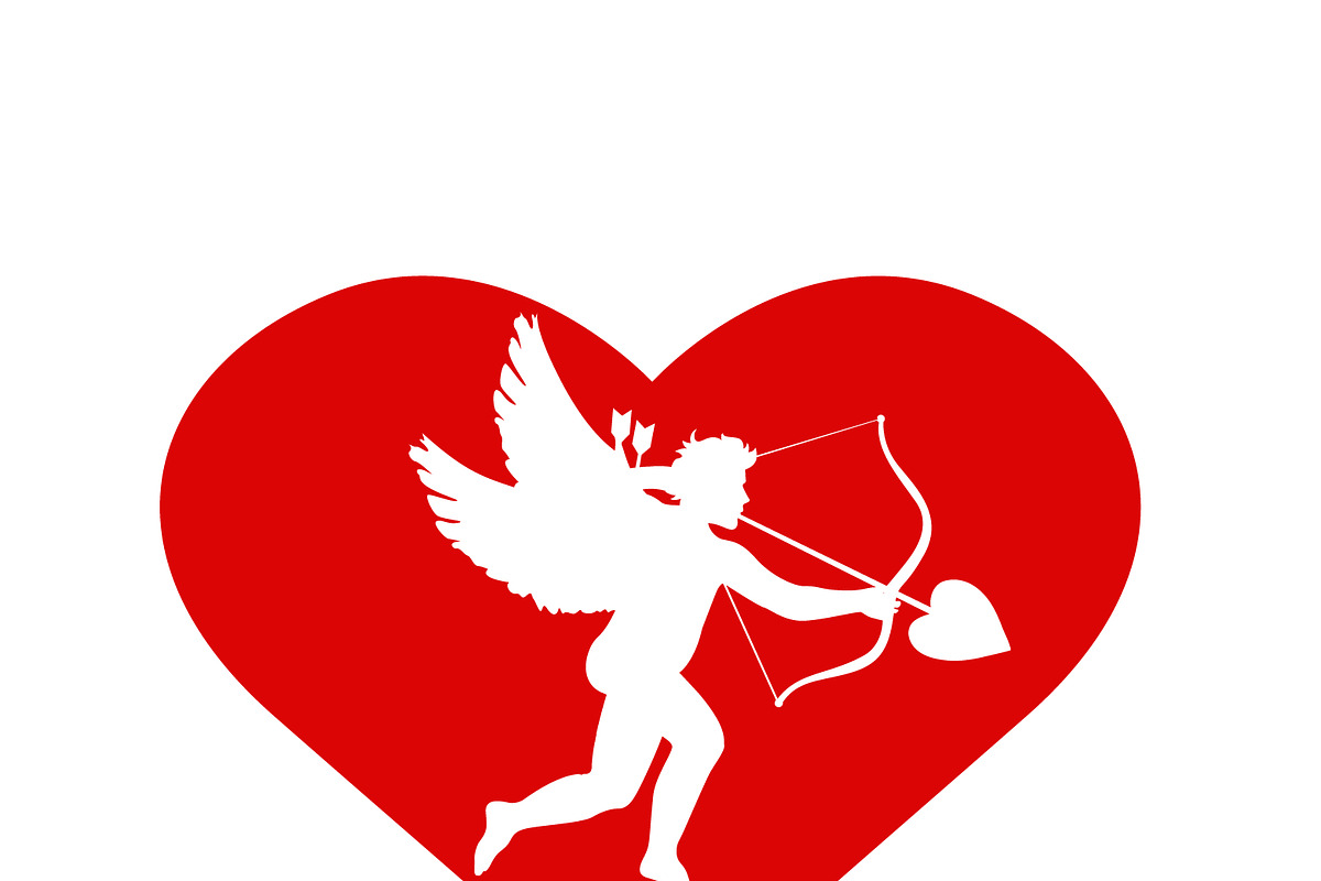 Valentines Day Cupid And Heart Pre Designed Illustrator Graphics ~ Creative Market 8419