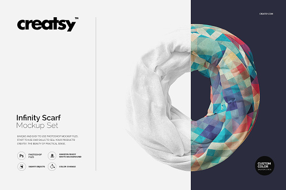 Download Infinity Scarf Mockup Set Creative Photoshop Templates Creative Market