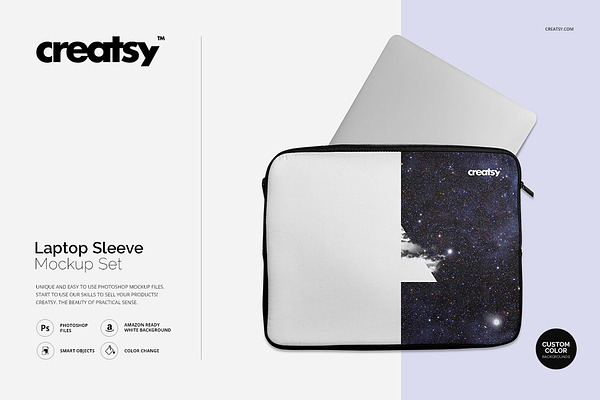 Download Laptop Sleeve Mockup Set Creative Photoshop Templates Creative Market PSD Mockup Templates