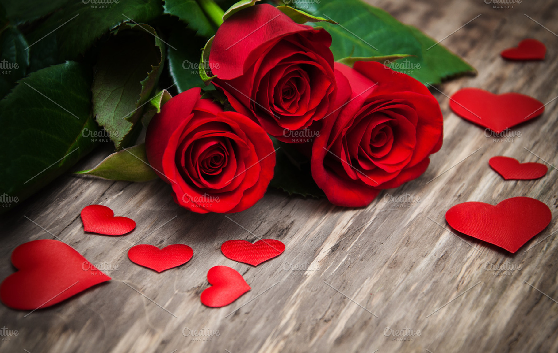 Red roses with hearts stock photo containing valentines and day | High ...