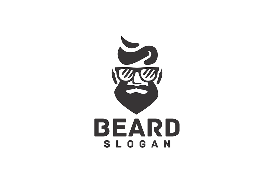 Beard Man Logo | Creative Illustrator Templates ~ Creative Market