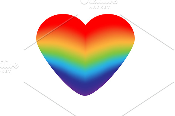 Rainbow heart icon. eps+jpg | Icons ~ Creative Market