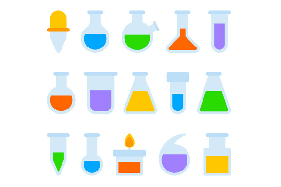 Chemical Laboratory Equipment Icons | Icons ~ Creative Market